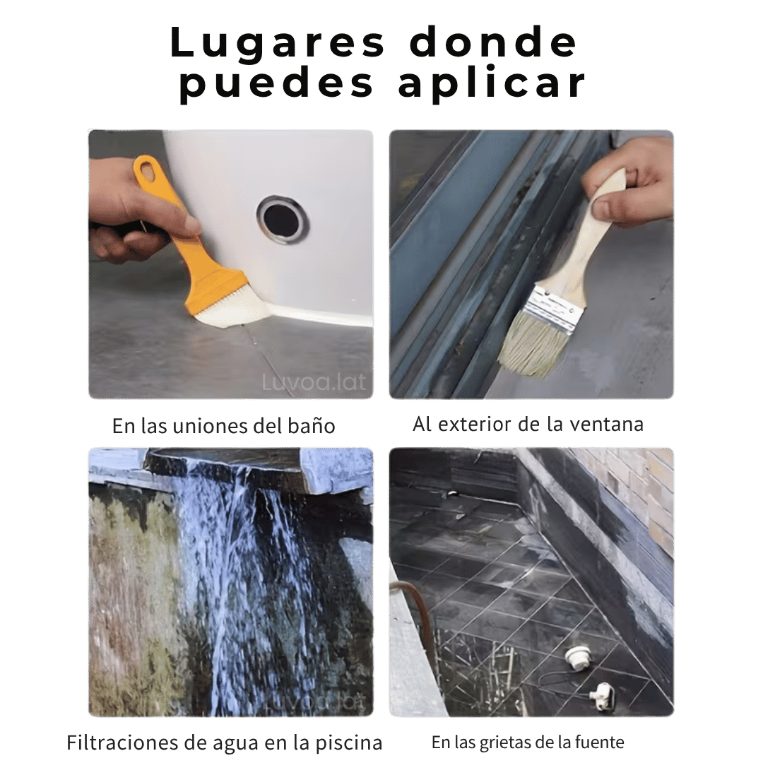 Impermeabilizante Liquido Transparente Resistente Al Agua De 500 Gramos + Brocha