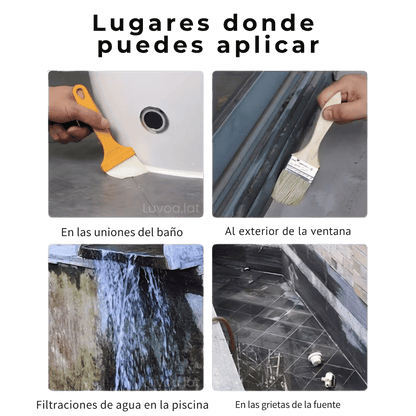 Impermeabilizante Liquido Transparente Resistente Al Agua De 500 Gramos + Brocha